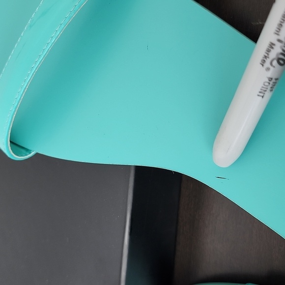 NEW AAJ By Aminah Womens Viktoria Embellished Flate Teal 7.5 Ankle strap Sandals - Picture 7 of 9